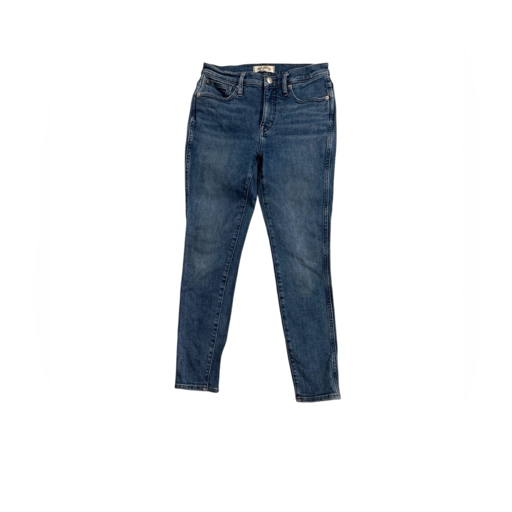 Madewell High Rise Skinny Jeans Size 26P Petite Dark Wash Stretch Denim Blue - Picture 6 of 10